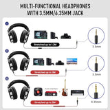 EKSA P100 Wired Over-Ear DJ Headphones with Microphone