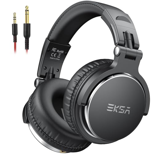 EKSA P100 Wired Over-Ear DJ Headphones with Microphone