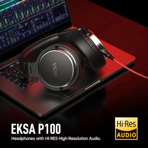 EKSA P100 Wired Over-Ear DJ Headphones with Microphone