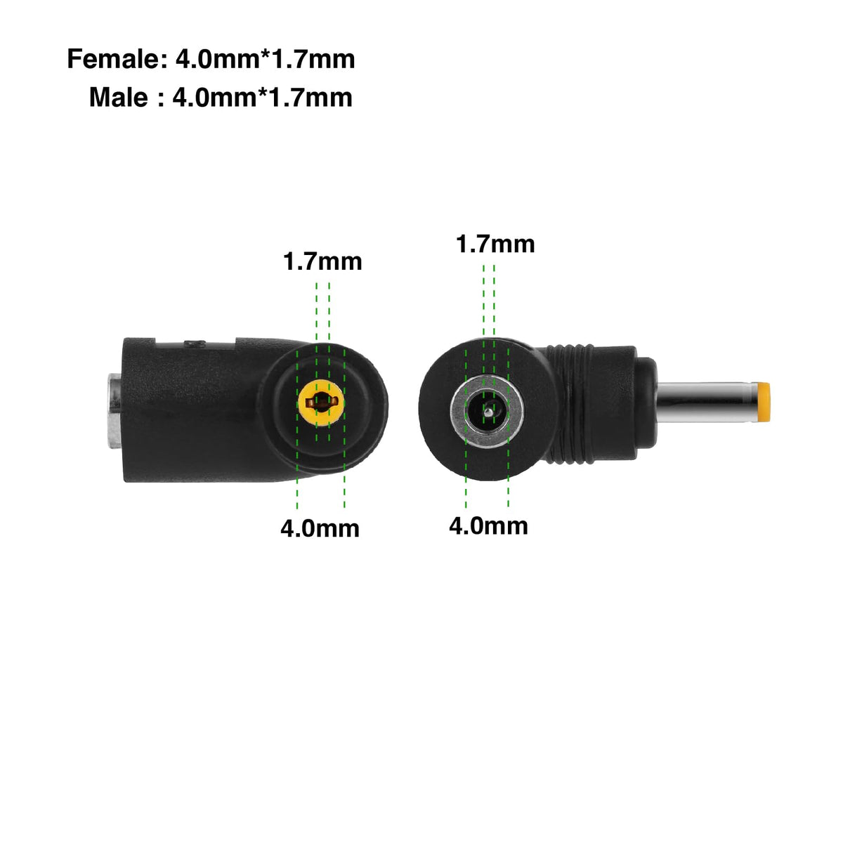 4.0 x 1.7mm Right Angle Power Adapter Connector