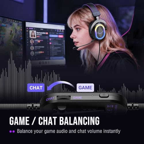 FIFINE Podcast Mic Set with RGB Gaming Headset & Boom Arm