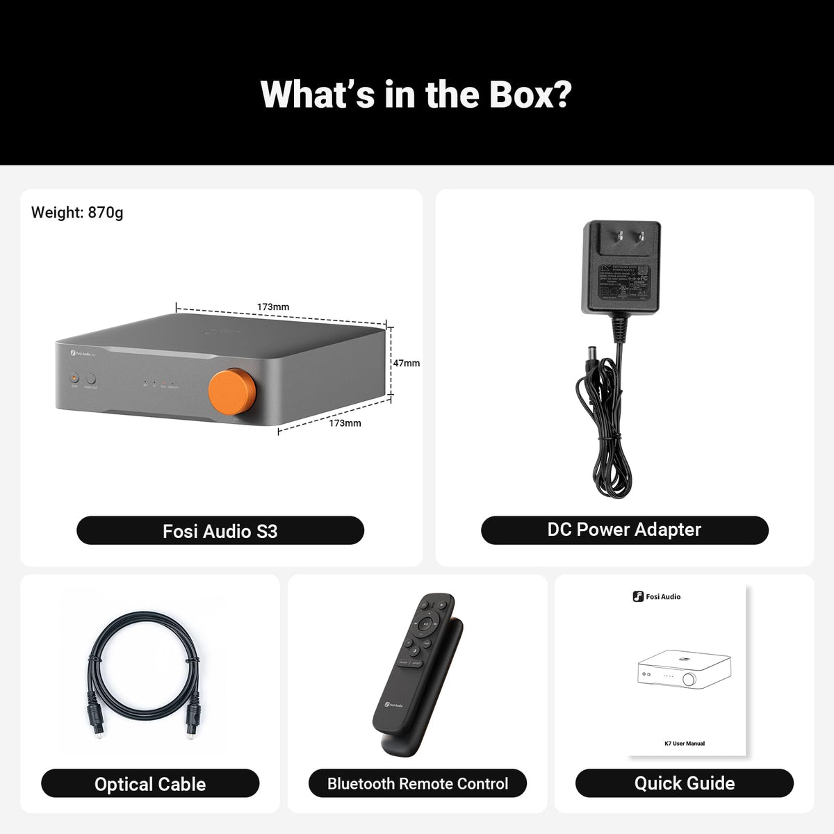 Fosi Audio S3 HiFi Streamer DAC Preamp with Wi-Fi 6
