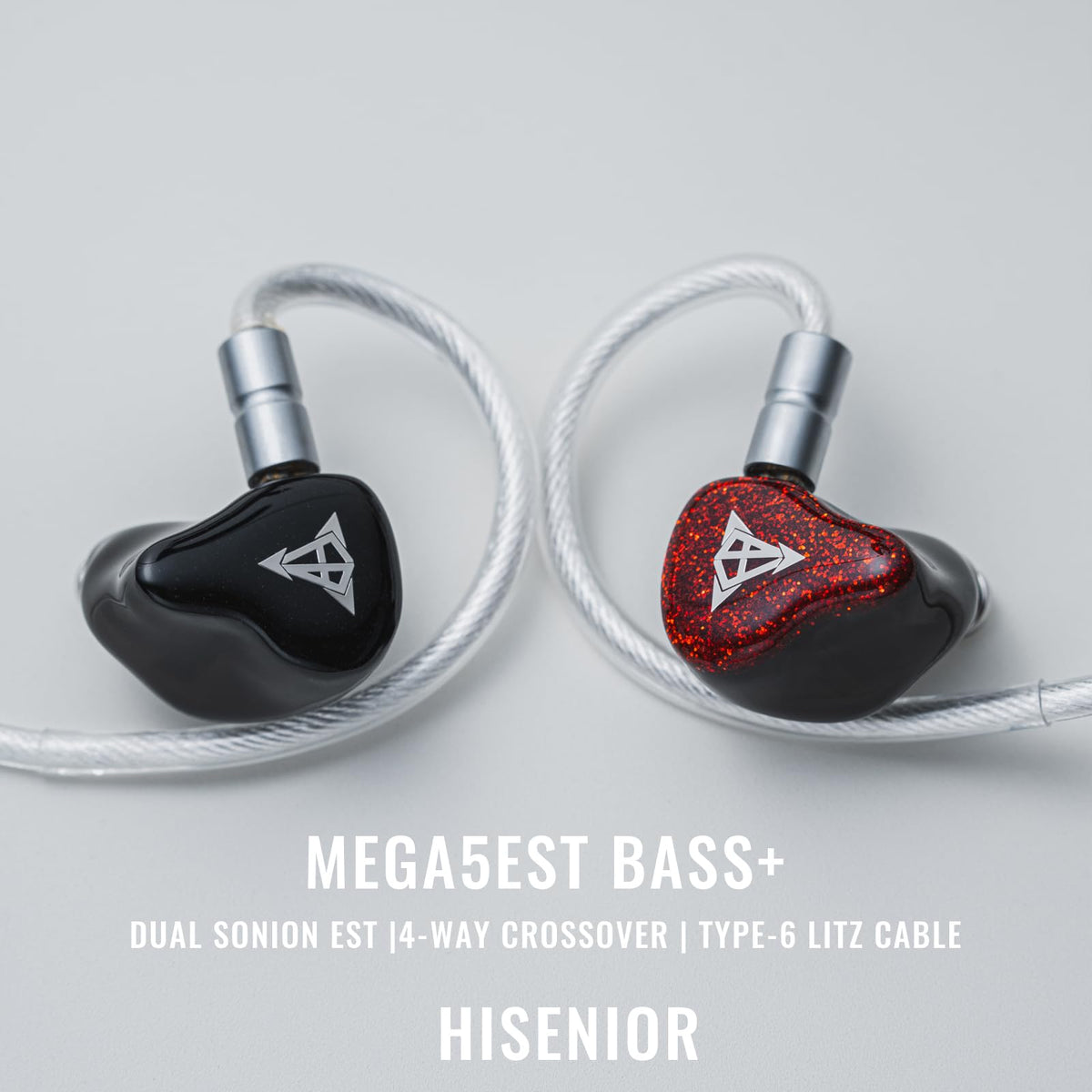 Hisenior Mega5EST Bass+ Tribrid Wired HiFi IEMs