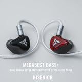 Hisenior Mega5EST Bass+ Tribrid Wired HiFi IEMs