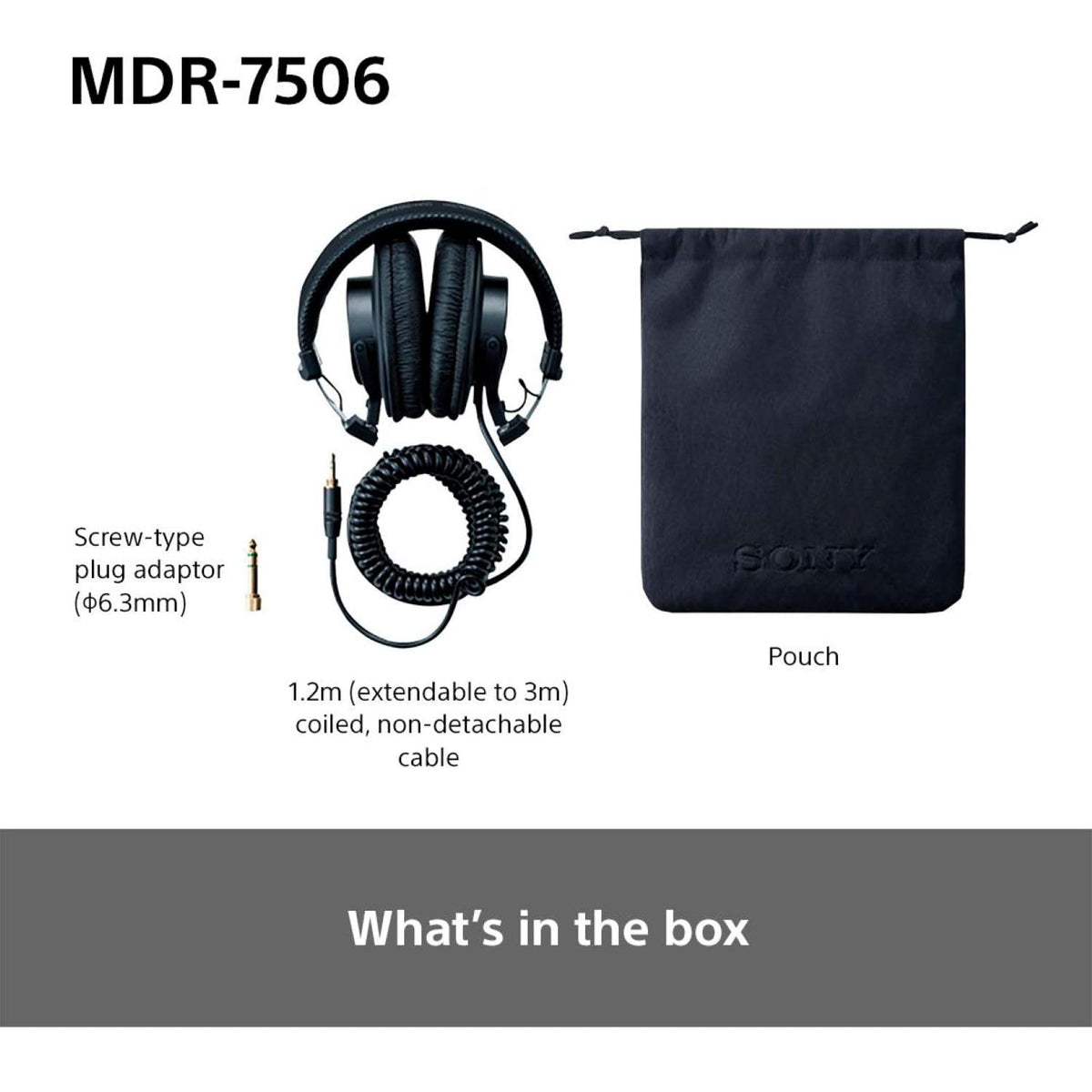 Sony MDR7506 Professional Studio Monitor Headphones