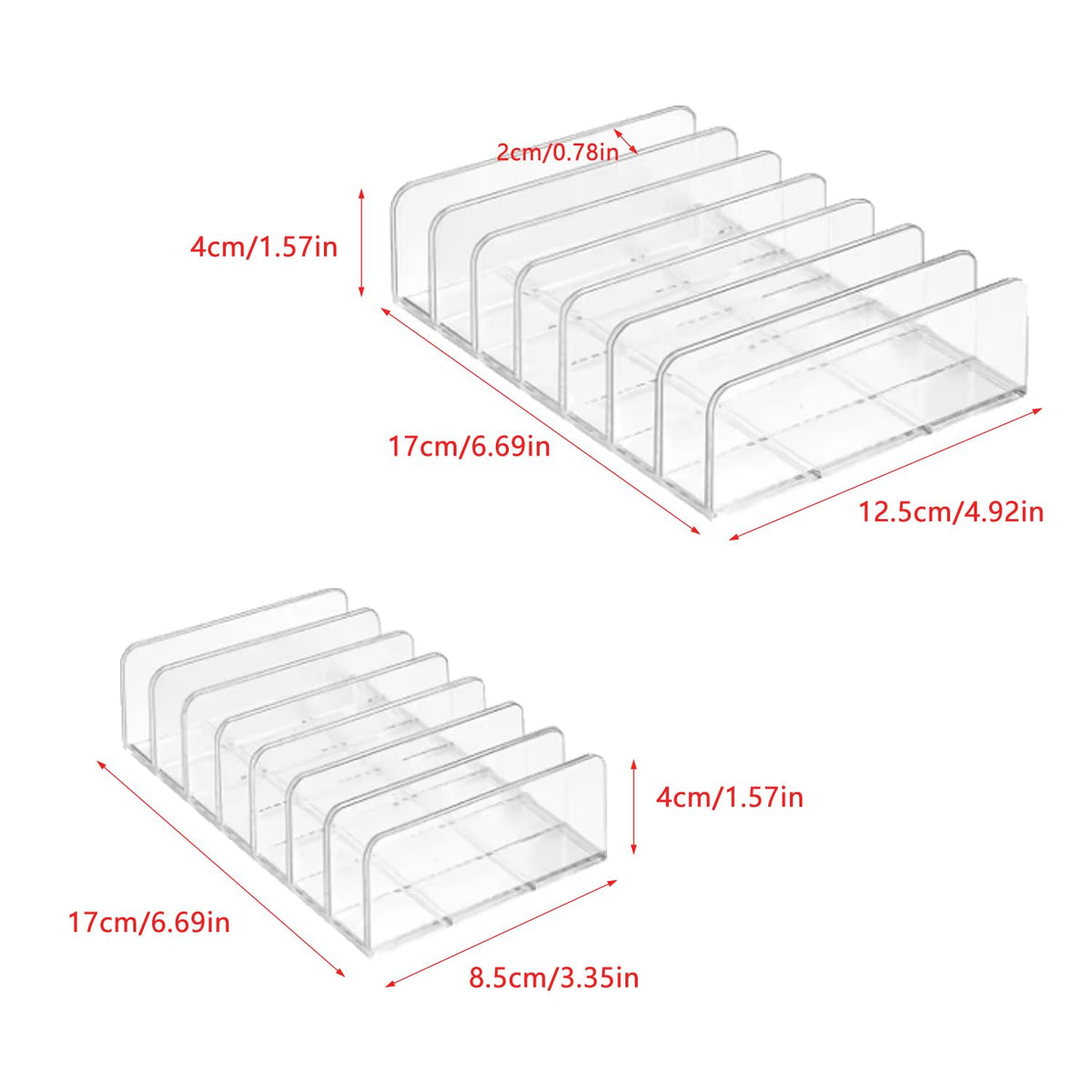 14-Slot Clear Acrylic Multi-Device Organizer Dock