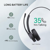 Yealink BH70 Wireless Bluetooth Headset with Microphone for Work