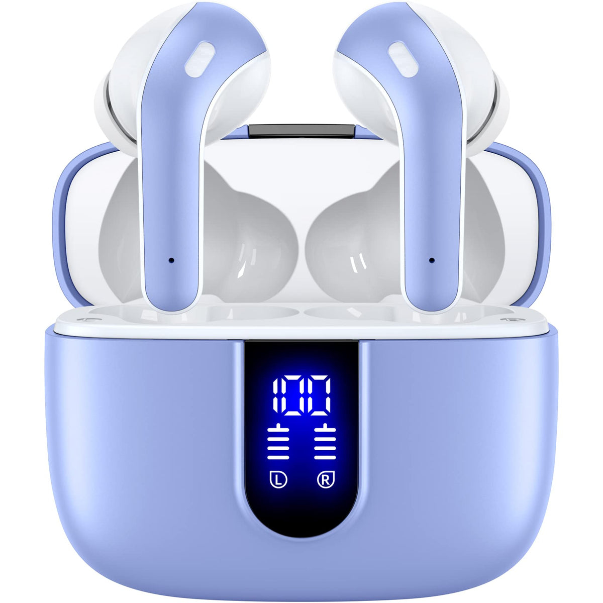 TAGRY True Wireless Earbuds with LED 60H Charging Case