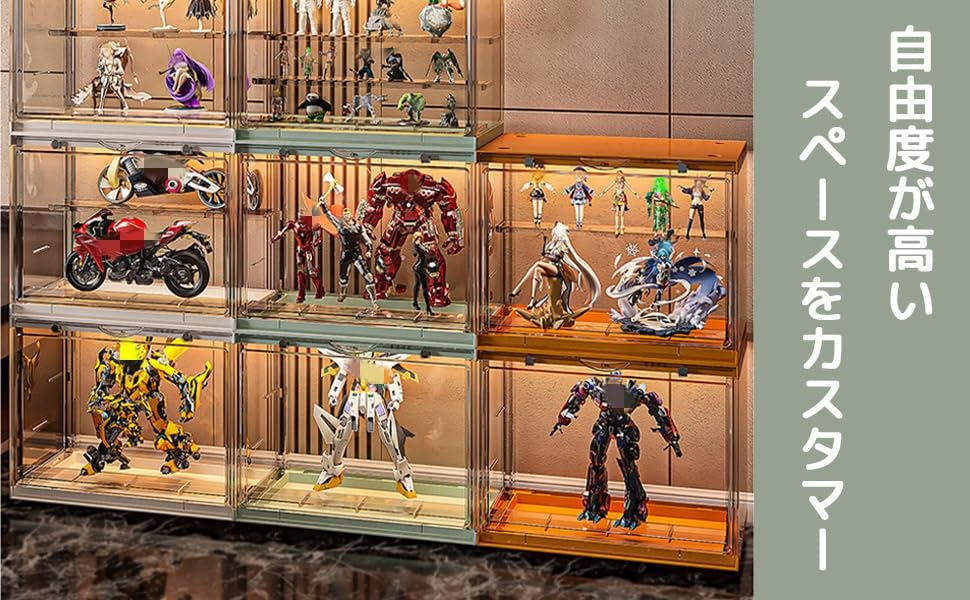 8-Pack Multi-Purpose Figure Display Storage Boxes