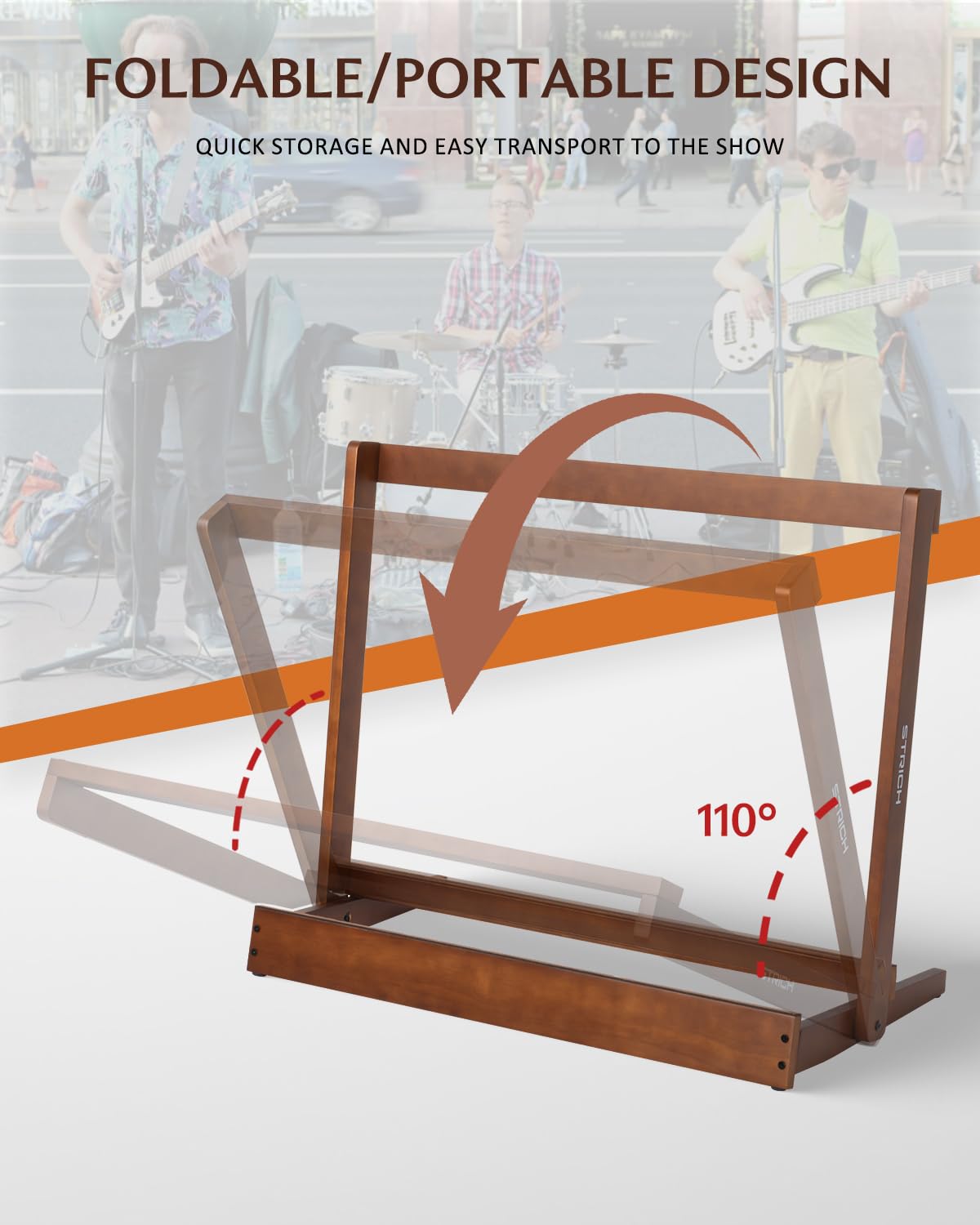 STRICH Foldable Hardwood Multi-Instrument Case Stand