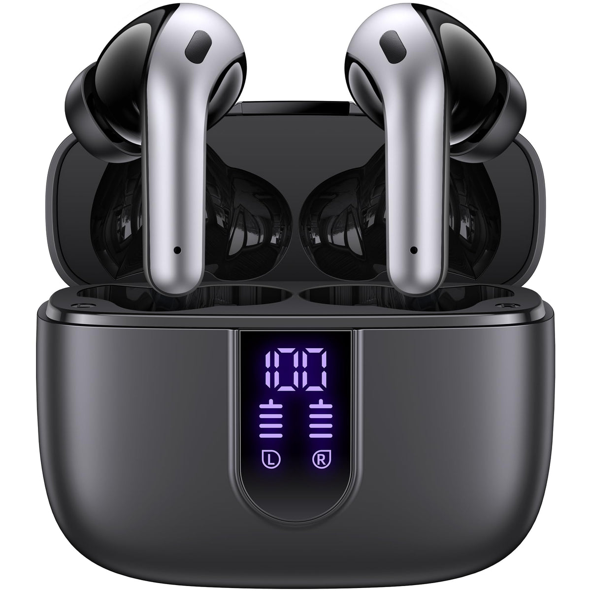 TAGRY True Wireless Earbuds with LED 60H Charging Case
