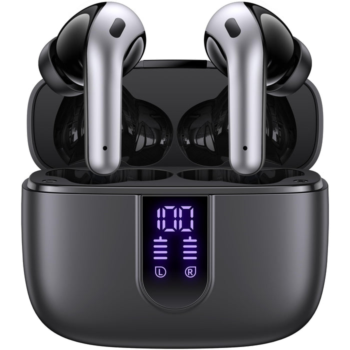 TAGRY True Wireless Earbuds with LED 60H Charging Case