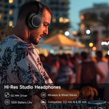 Techowl Bluetooth Studio DJ Headphones with 100H Playtime