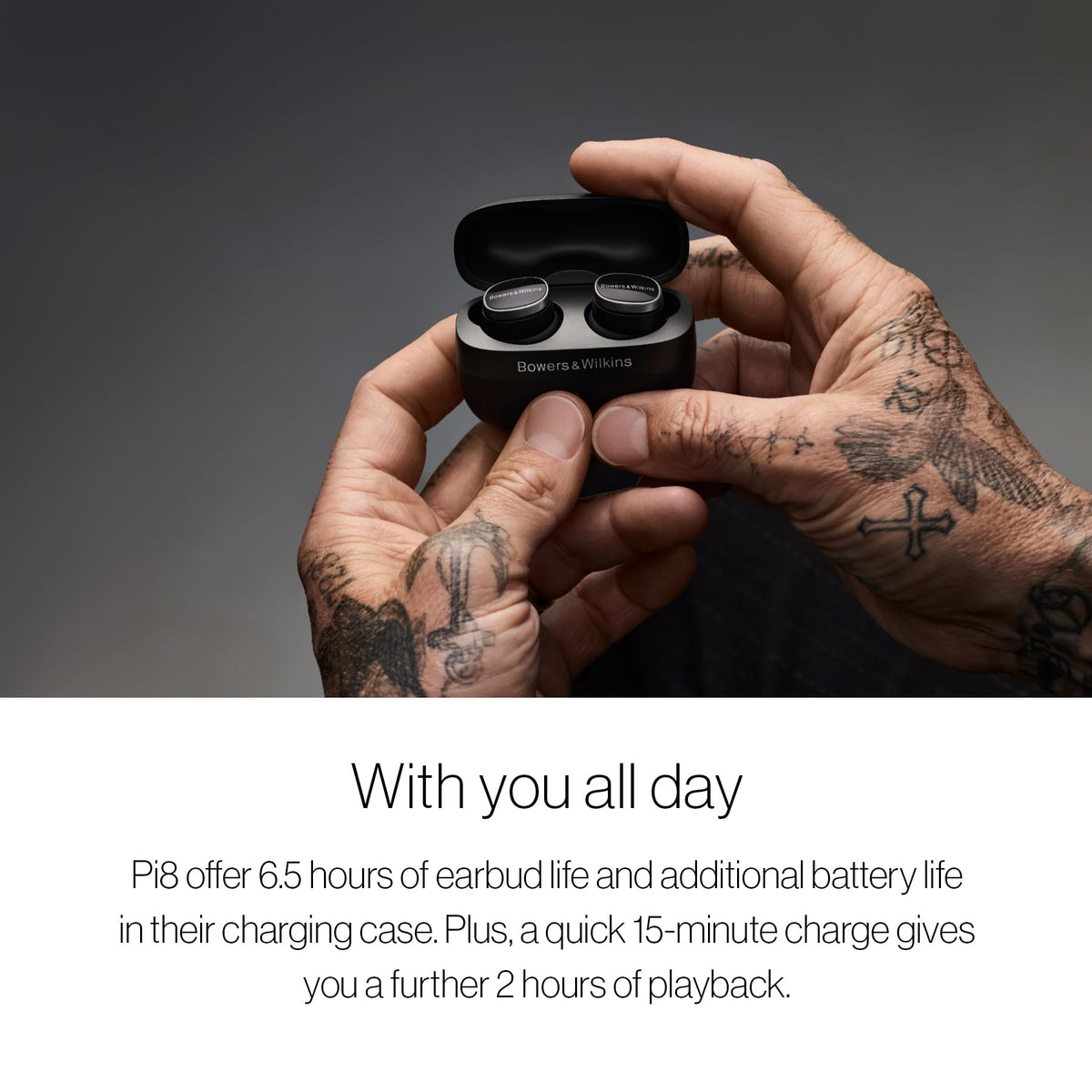 Bowers & Wilkins Pi8 aptX Lossless ANC Wireless Earbuds