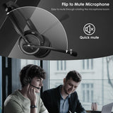 Angteela Bluetooth 5.4 ANC/ENC Work Headset with Dongle