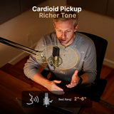 MAONO Condenser Podcast Mic & Studio Headphone Set