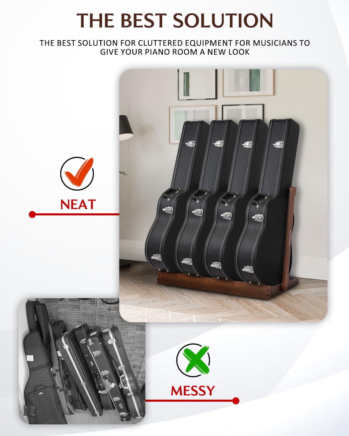 STRICH Foldable Hardwood Multi-Instrument Case Stand