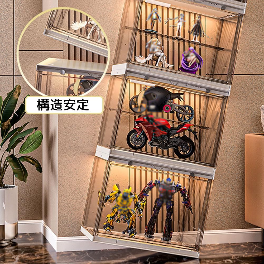 8-Pack Multi-Purpose Figure Display Storage Boxes