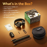 PUPGSIS Low-Latency Wireless DJ Headphones for Mixing