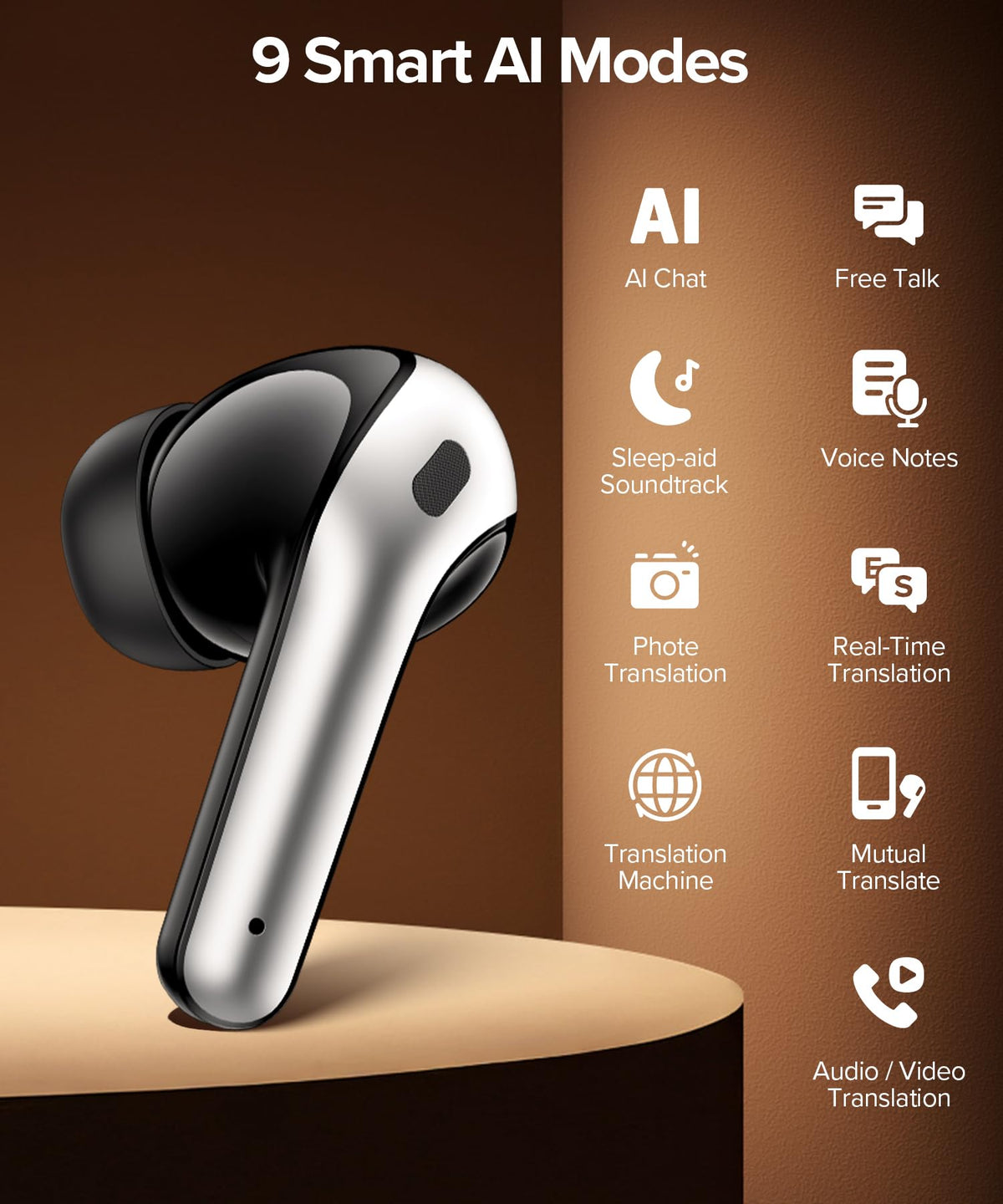 TAGRY True Wireless Earbuds with LED 60H Charging Case
