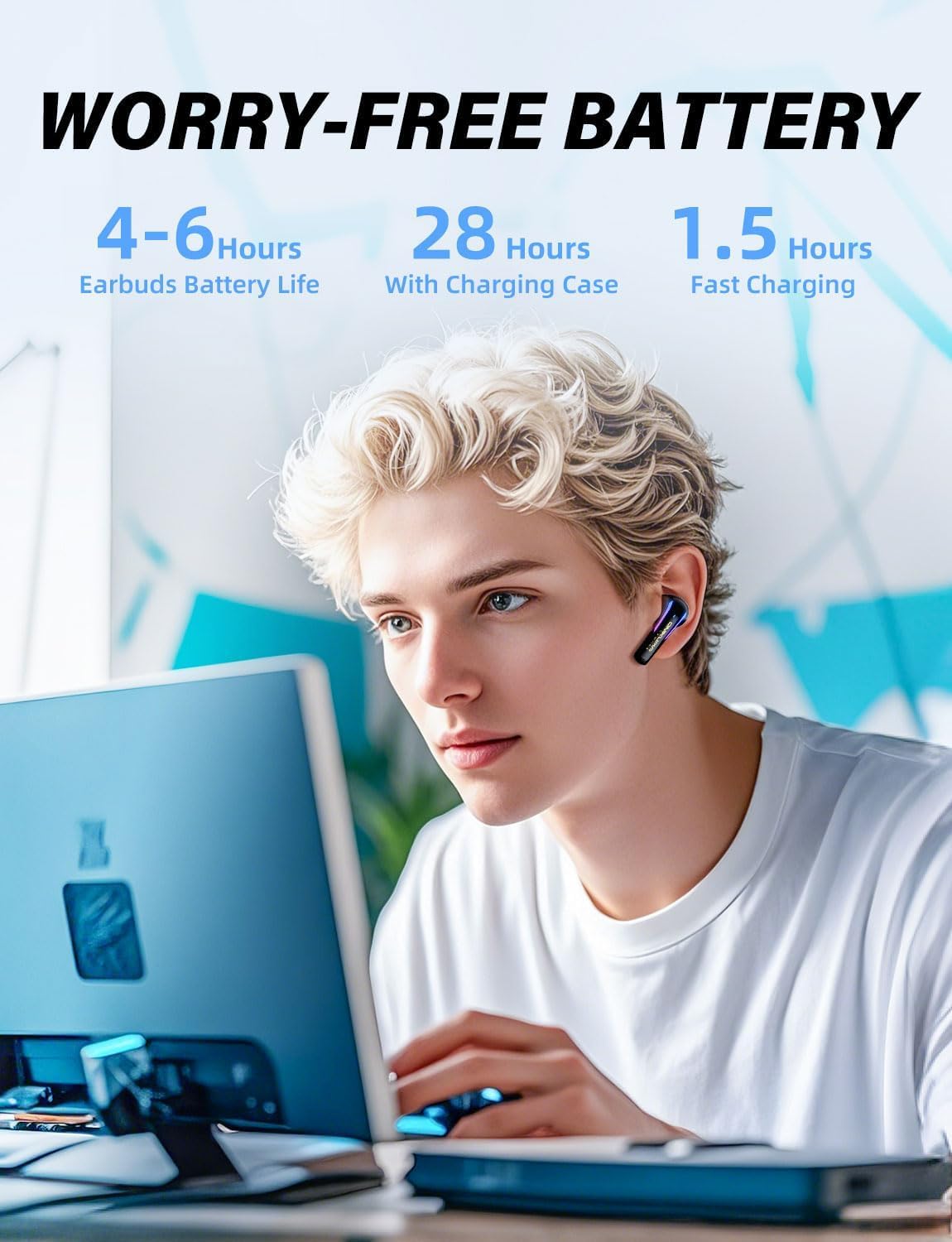 20ms 2.4GHz Dual-Mode Gaming Earbuds with ENC Mic