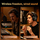 PUPGSIS Low-Latency Wireless DJ Headphones for Mixing