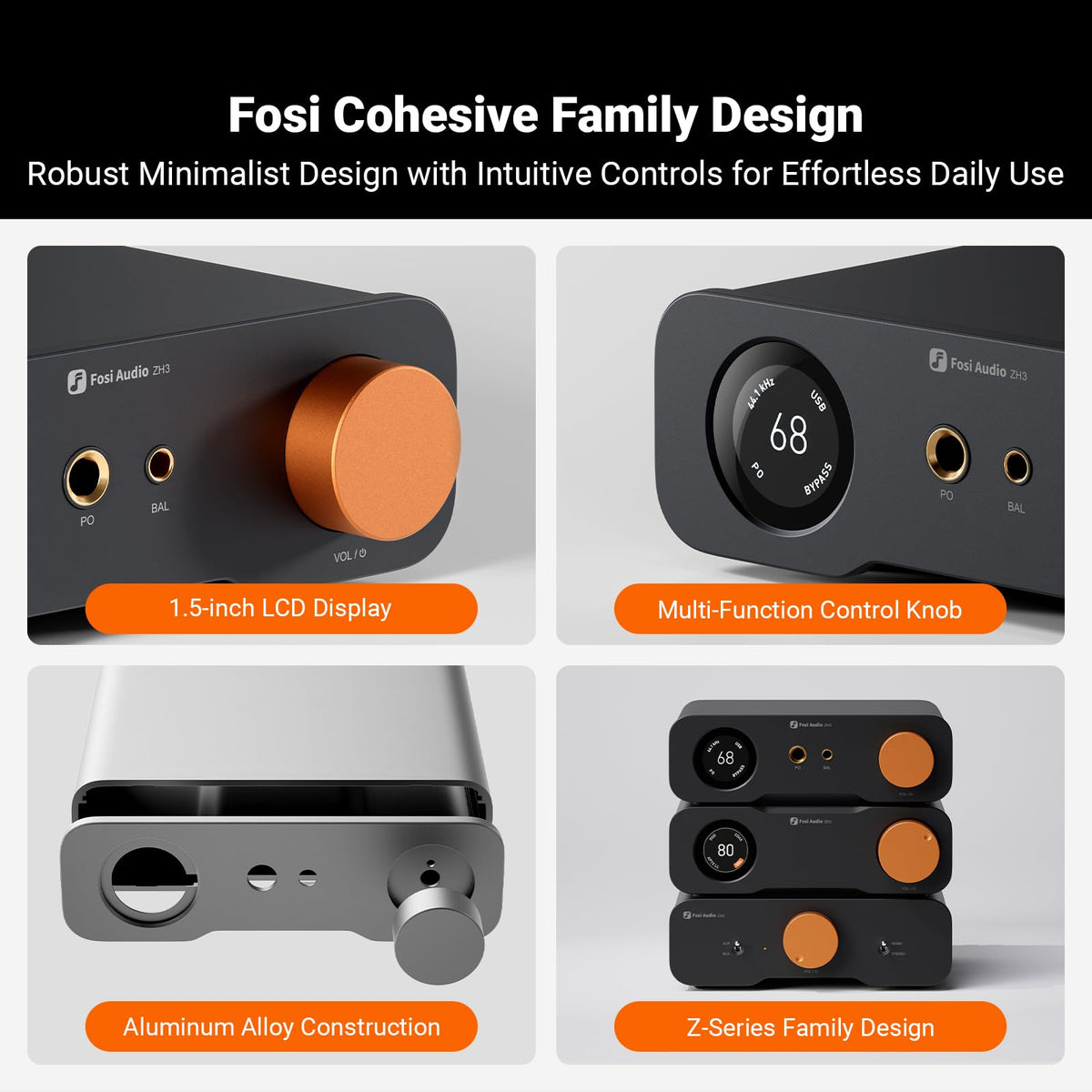 Fosi Audio ZH3 Balanced DAC Headphone Amp Preamp