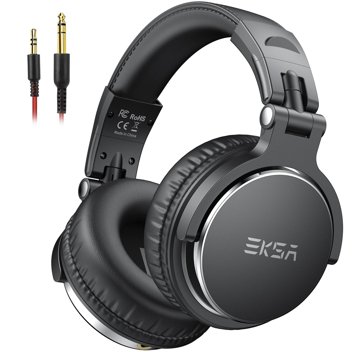 EKSA P100 Wired Over-Ear DJ Headphones with Microphone