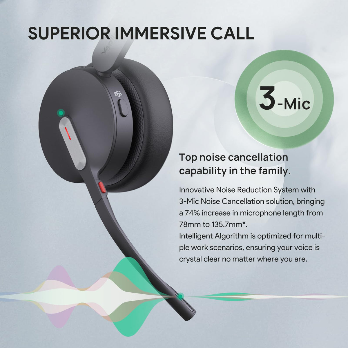 Yealink BH70 Wireless Bluetooth Headset with Microphone for Work