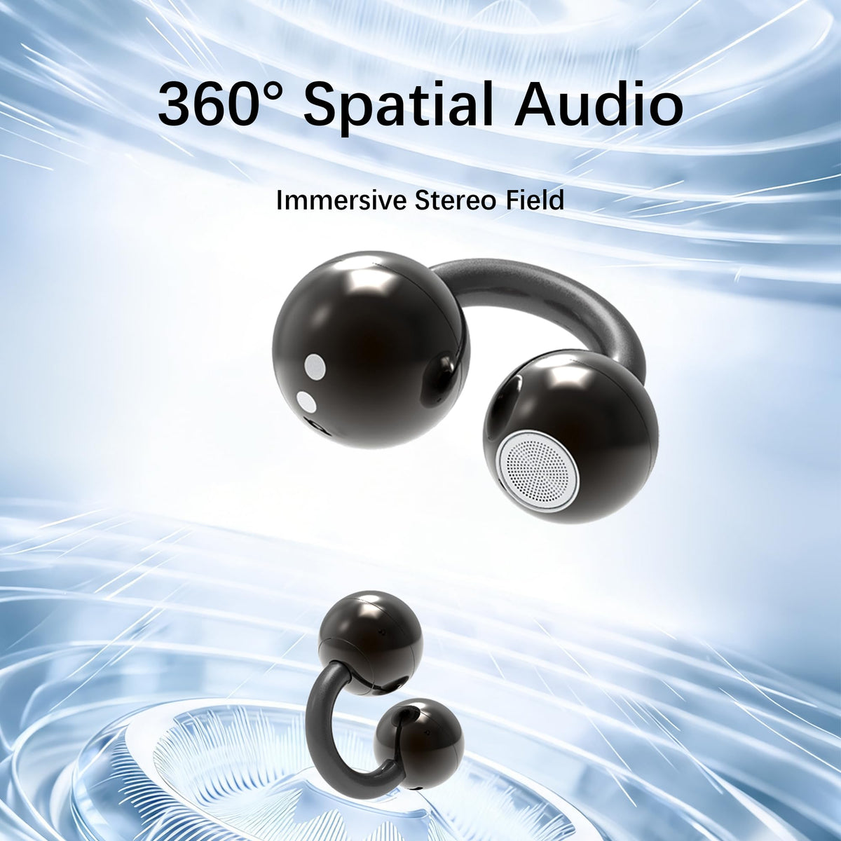 Essonio Open-Ear Clip-On Bluetooth 6.0 Earbuds 56H