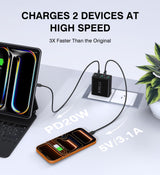 2-Pack USB-C Wall Charger Fast Charging Adapter
