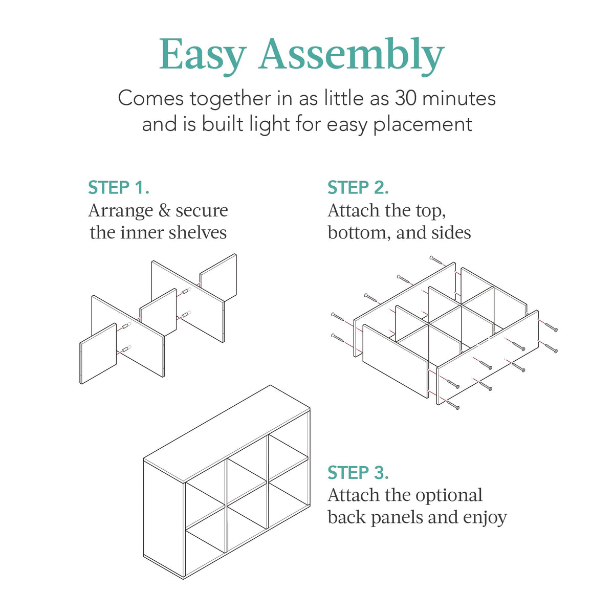 Cube Bookcase Storage Organizer Shelf Unit