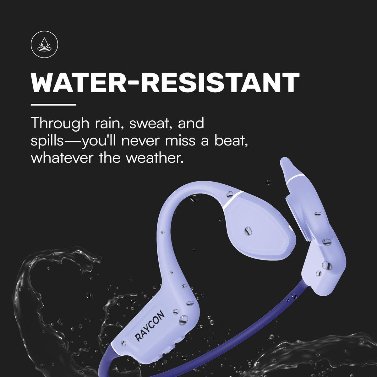 Raycon IP68 Open-Ear Bone Conduction Sports Headphones
