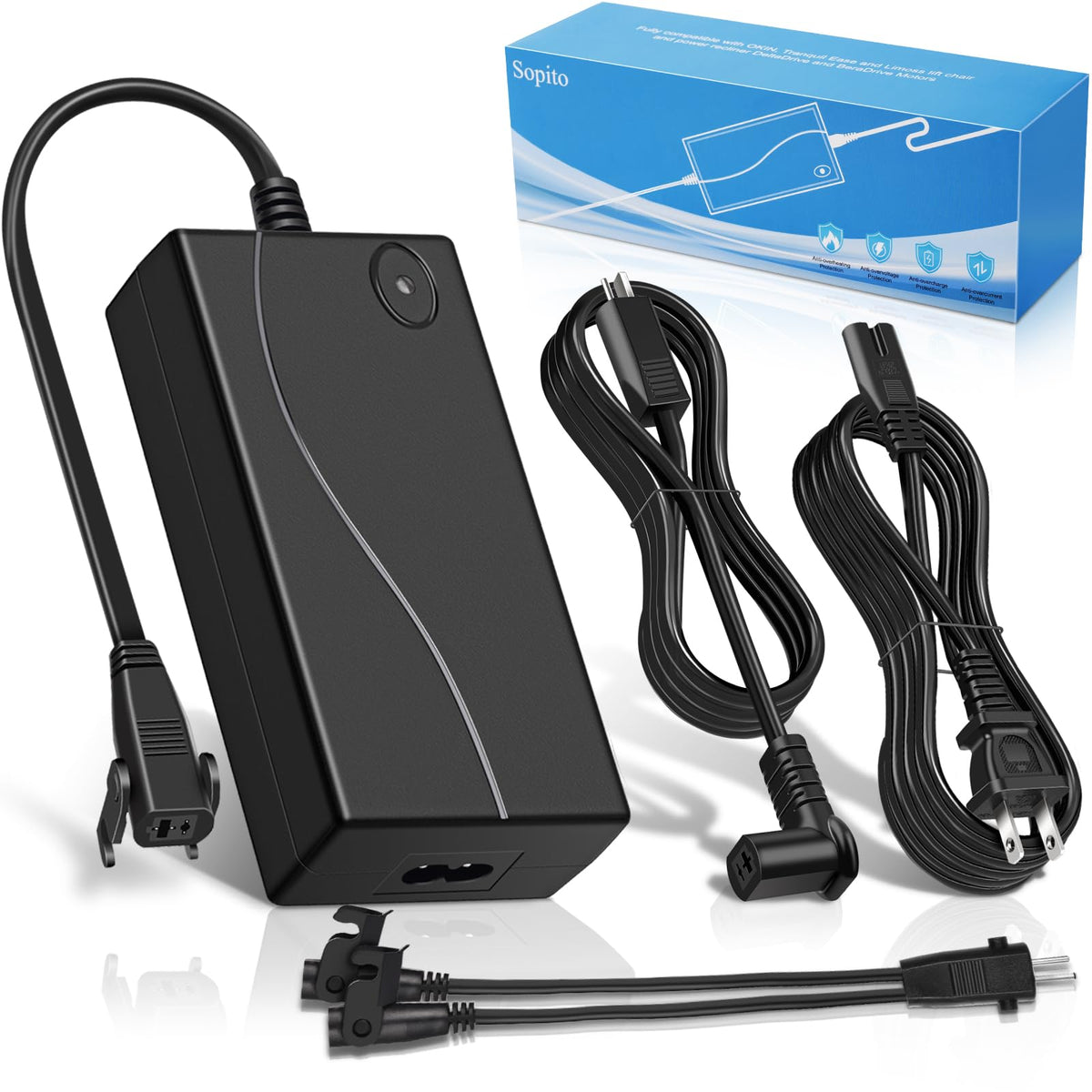 Universal 29V 2A 2-Pin Power Recliner Adapter