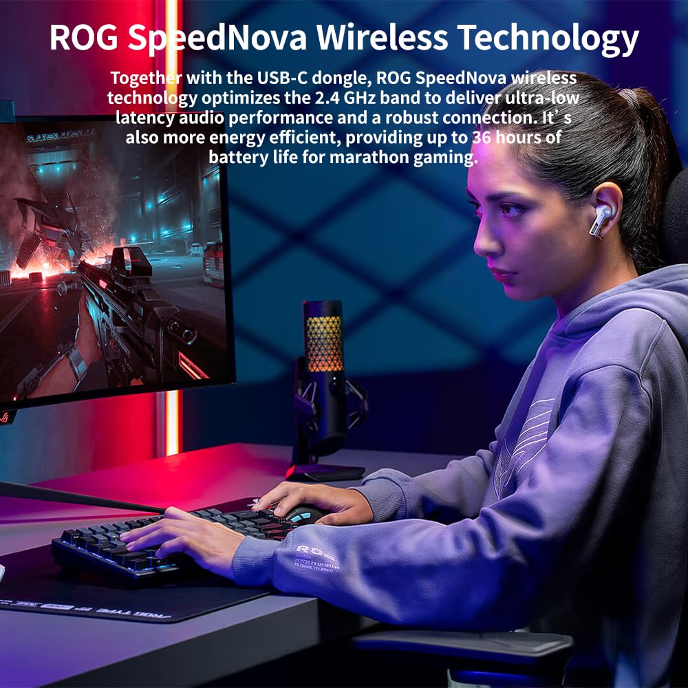 ROG Cetra SpeedNova ANC True Wireless Gaming Earbuds