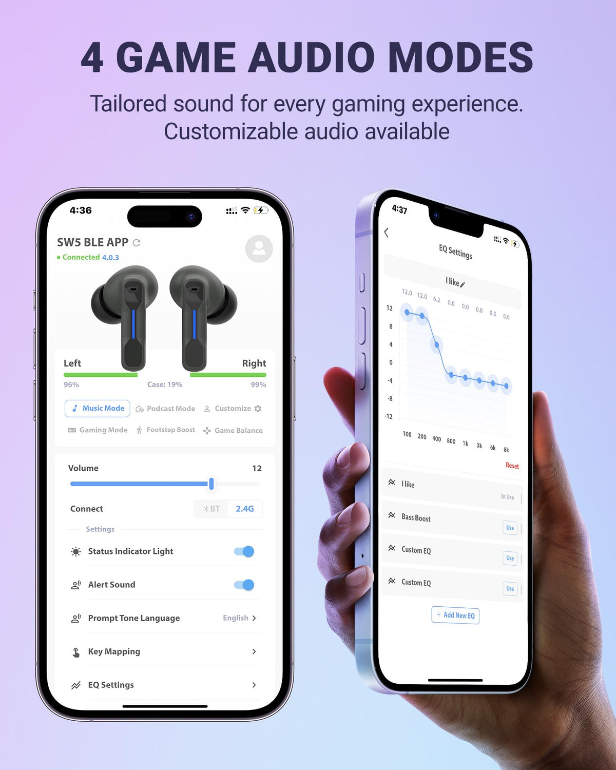 Middle Rabbit SW4 Pro Gaming Earbuds for PS5 Console