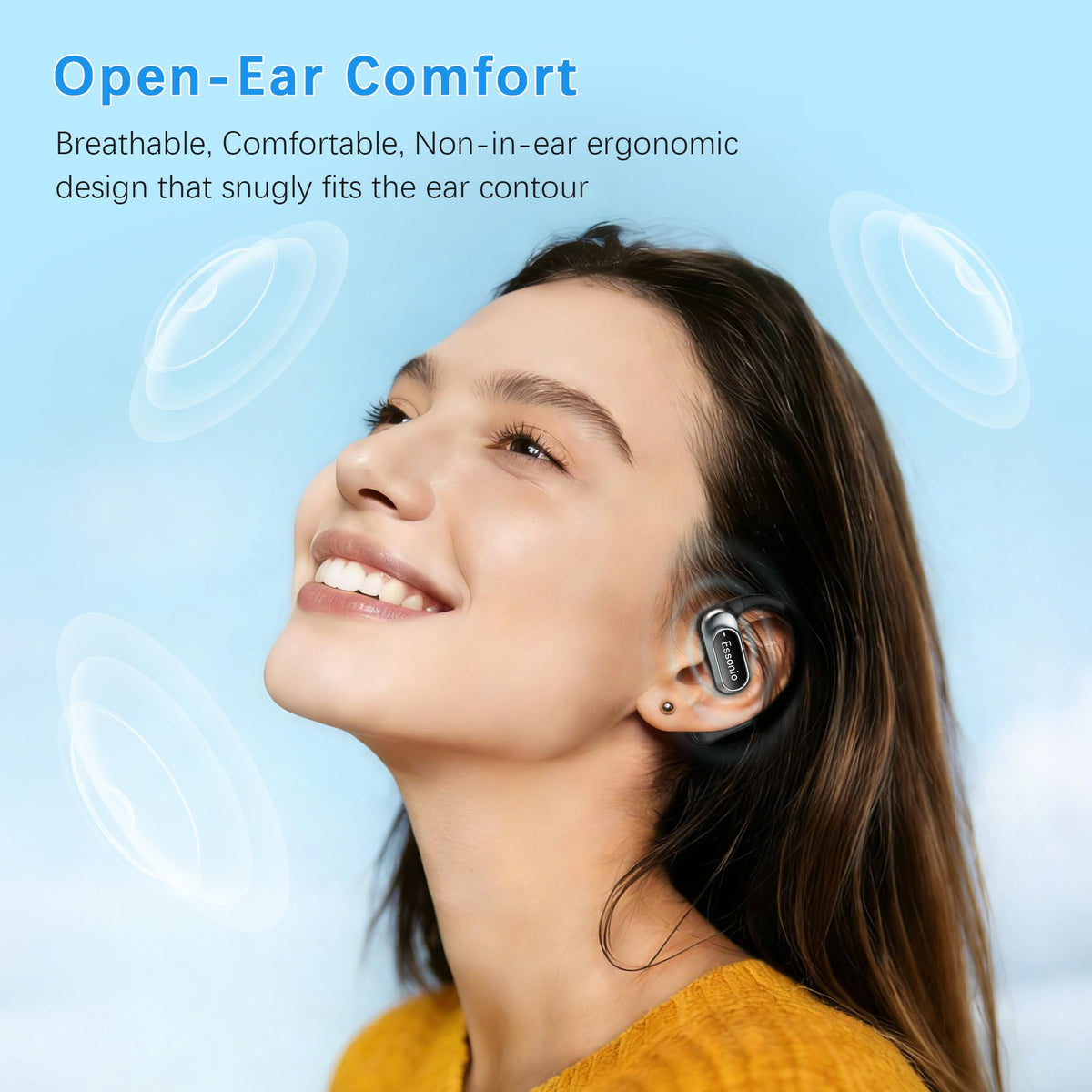 Essonio Open-Ear Bluetooth 5.4 Ear Hook Earbuds