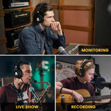 talomen Wired Studio Monitor DJ Headphones for Mixing
