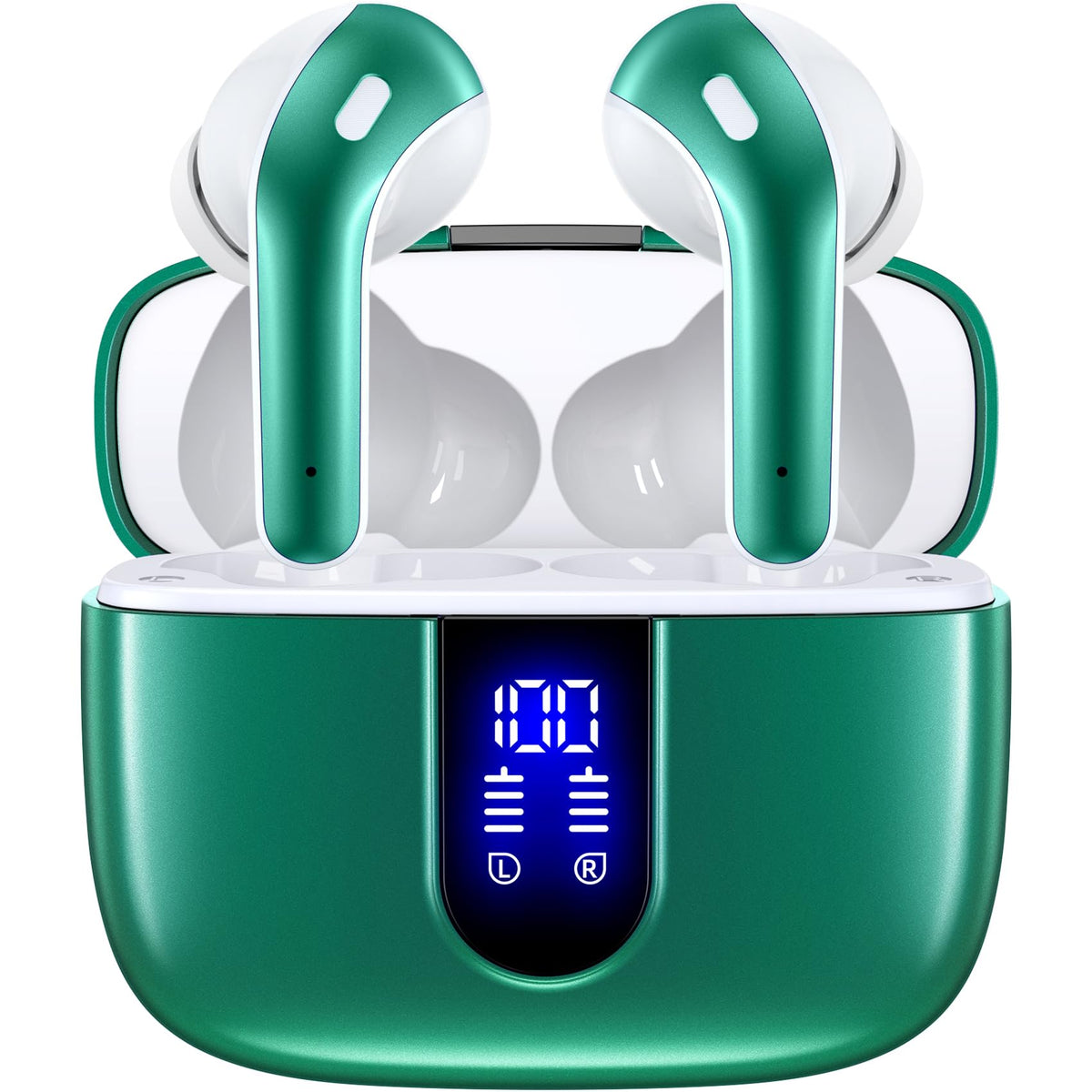 TAGRY True Wireless Earbuds with LED 60H Charging Case