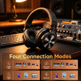 PUPGSIS Low-Latency Wireless DJ Headphones for Mixing