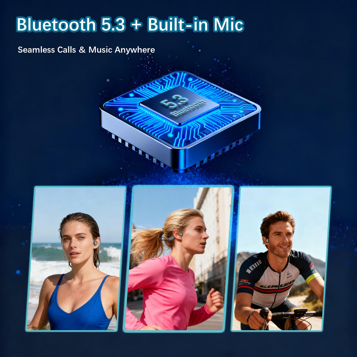Essonio IP68 Bone Conduction Swimming Headphones