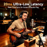 PUPGSIS Low-Latency Wireless DJ Headphones for Mixing