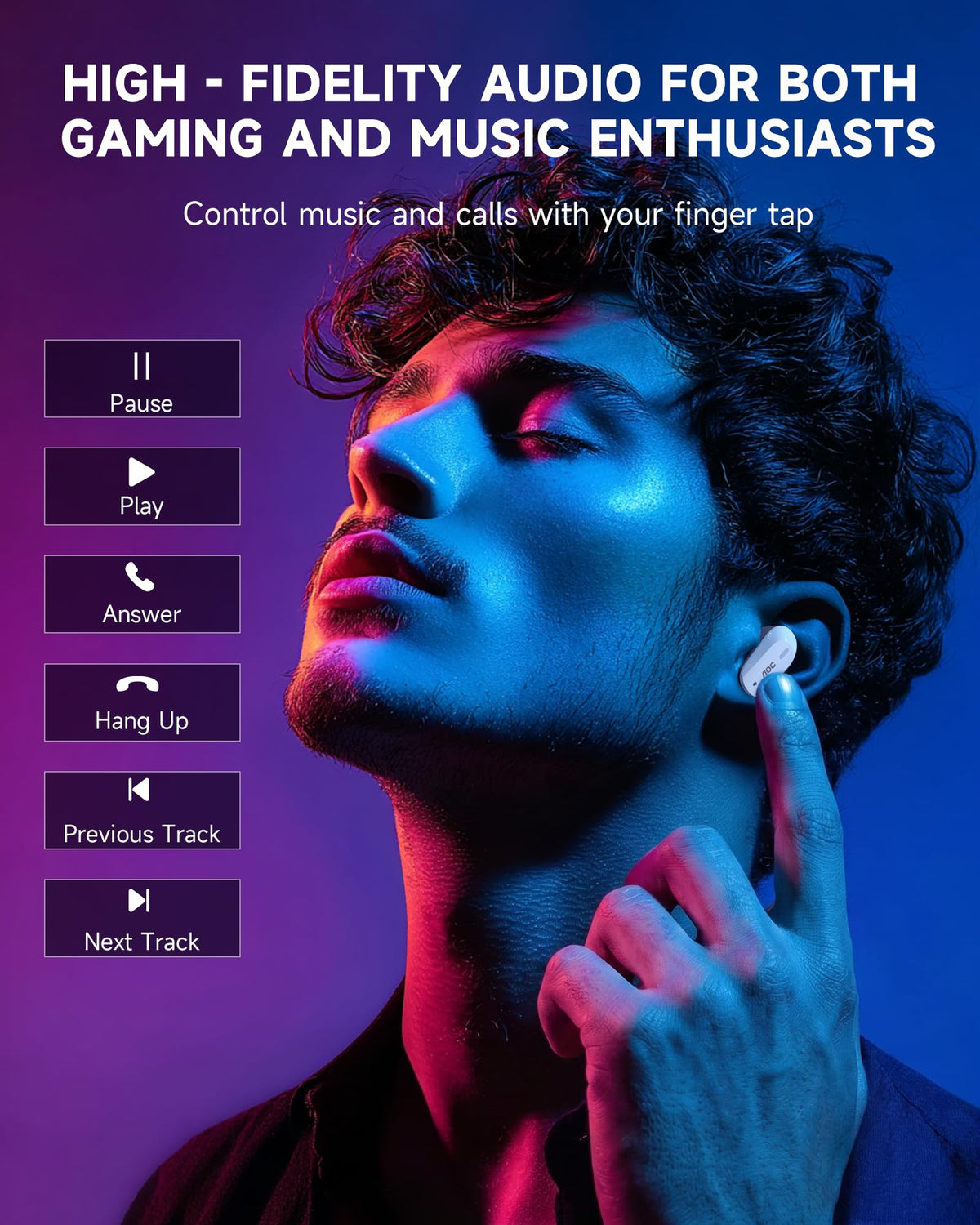 AOC ACT3512 Wireless Gaming Earbuds for PS5 & PC
