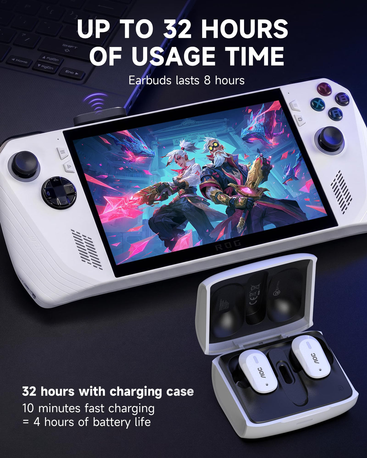 AOC ACT3512 Wireless Gaming Earbuds for PS5 & PC