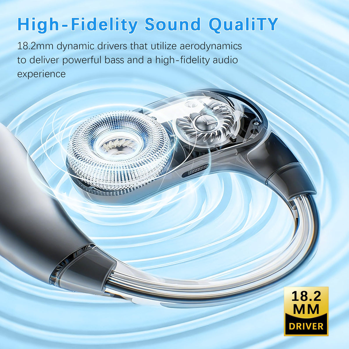 Essonio Open-Ear Bluetooth 5.4 Ear Hook Earbuds