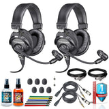 Audio-Technica BPHS1 Broadcast Headset 2-Pack with XLR Cables